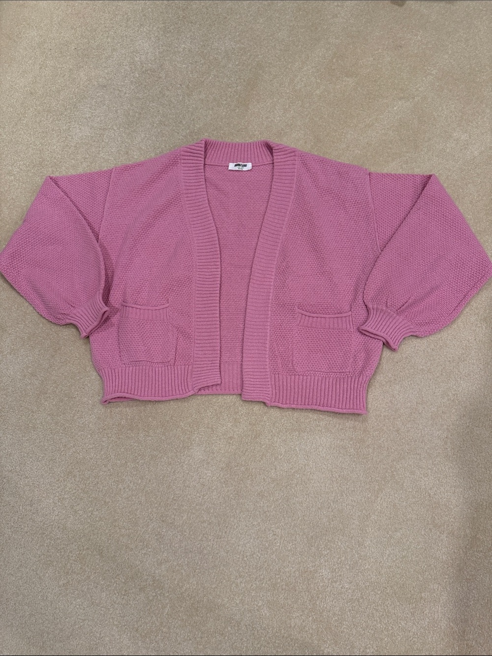 Cozy Pink Open-Front Women's Cardigan